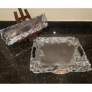 2 Arthur Court Serving Trays - Butterfly Pattern